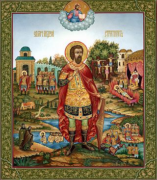 Икона святого Андрея Стратилата.