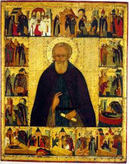 Икона преподобного Димитрия Прилуцкого в житии