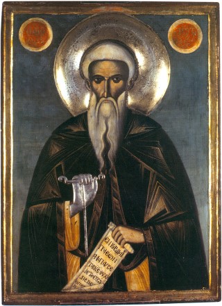 Икона преподобного Иоанна Рыльского.