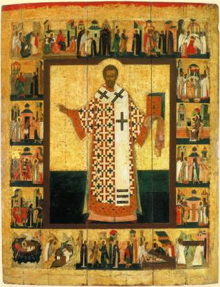 Икона святителя Иоанна Златоуста в житии