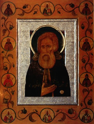 Икона преподобного Сергия Радонежского (работы С. Харламова).