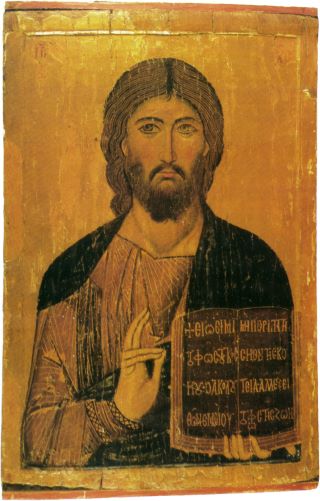Христос Пантократор. Начало XIII и XV века.