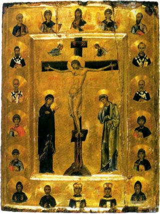 Распятие со святыми на полях. XI—XII века.