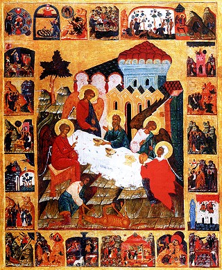 Святая Троица в бытии. 1580-е гг. Сольвычегодский ИХМ. 
