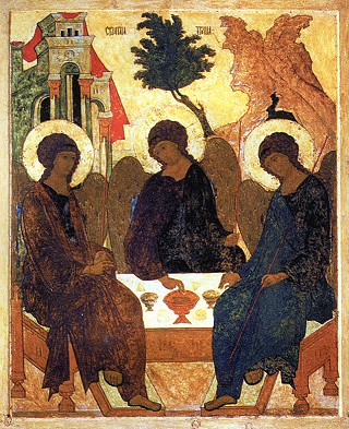 Троица Ветхозаветная. Паисий. 1484-1485 гг. ЦМИАР