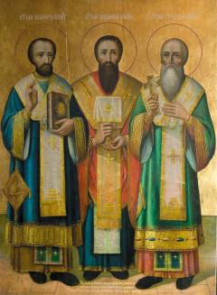 Икона Святителей Вселенских – Василия Великого, Григория Богослова и Иоанна Златоуста