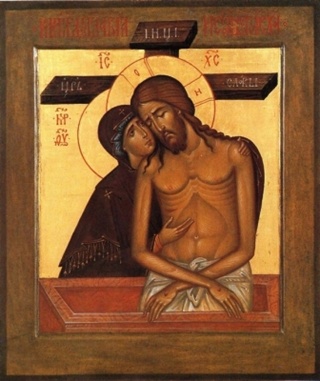 Не рыдай Мене Мати (Оплакивание Христа) икона Божией Матери