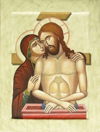 Не рыдай Мене Мати (Оплакивание Христа) икона Божией Матери