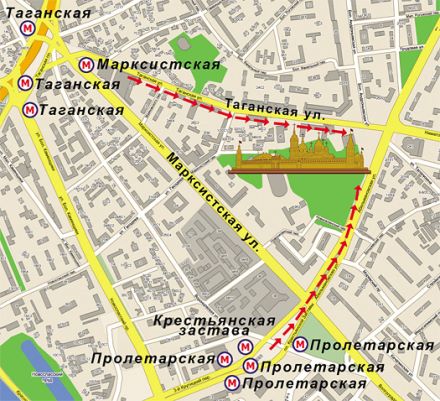 Схема проезда в Покровский женский монастырь