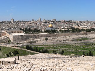 Израиль, Иерусалим. Вид на Иерусалим с Масличной горы.