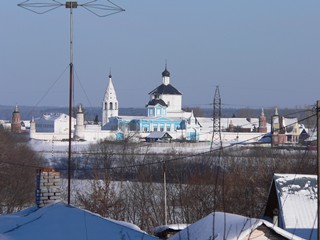 Коломна. Богородице-Рождественский Бобренев мужской монастырь. Вид от Успенского Коломенского собора.