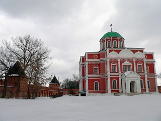 Тула, стена и башни Тульского кремля, Богоявленский собор.
