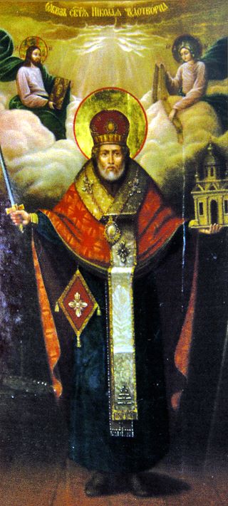 Храмовая икона «Никола Радовицкий». Молящиеся перед этой иконой получают дар чадородия.