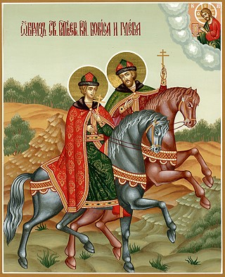 Икона князей-страстотерпцев Бориса и Глеба. Галерея икон Щигры.