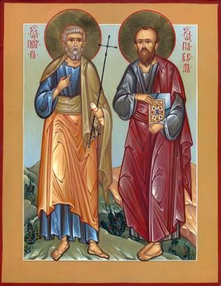 Апостолы Пётр и Павел. Галерея икон Щигры.