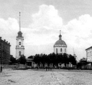Троицкая церковь, г. Тула. Находилась на месте, где от улицы Советской начинается современный мост, соединяющий Центральный и Пролетарский районы.