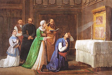 Исцеление слепорожденного Филиппа пред Иконой (1597 г.).