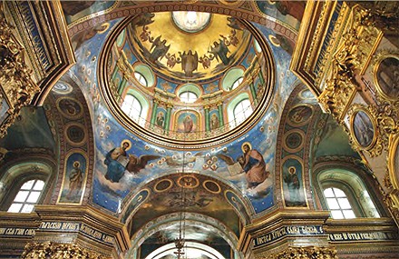 Свято-Успенская Почаевская Лавра. Интерьер купола Свято-Успенского собора